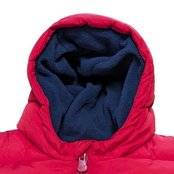 Baby GAP Puffer Jacket 0-6 Months Red ColdControl Hooded Fleece Lined Preppy - Picture 6 of 8